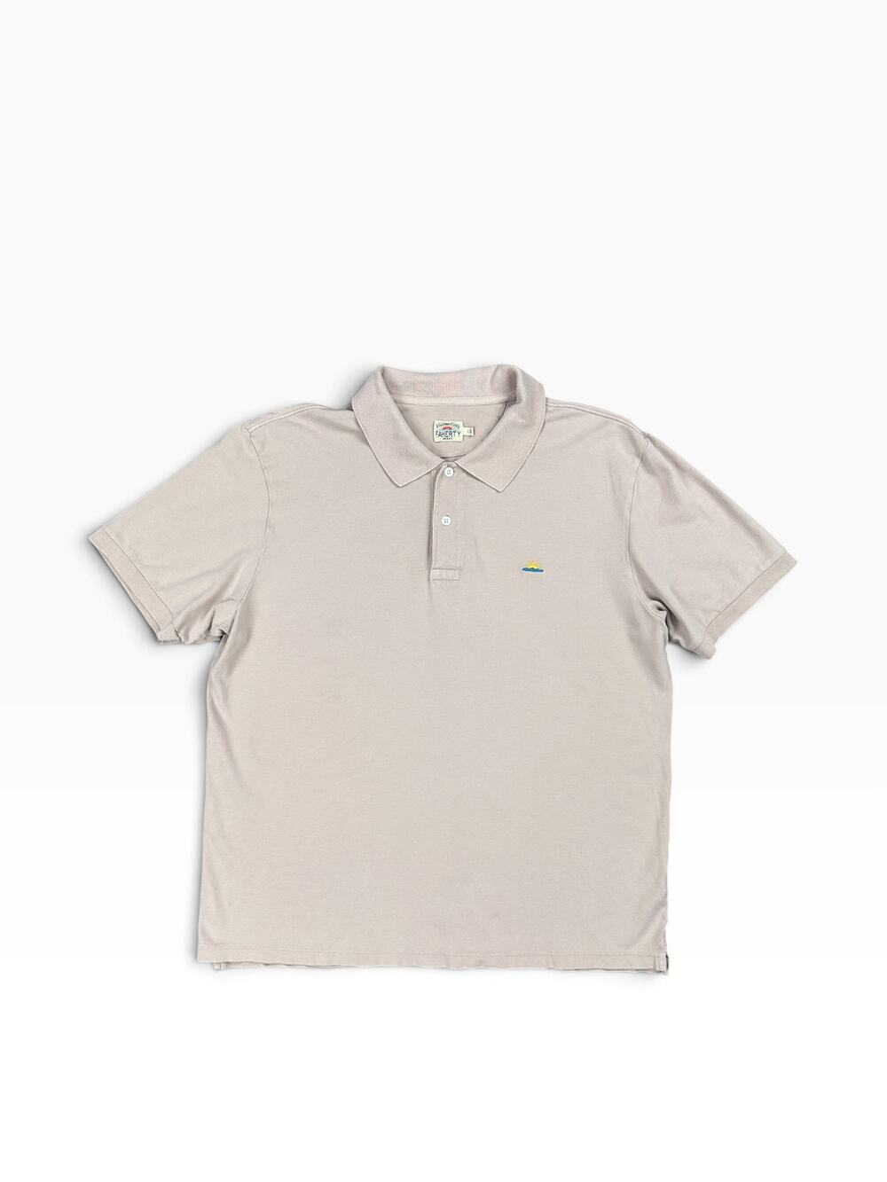 Faherty Sunwashed Pique Polo Quartz Pink — Size Large